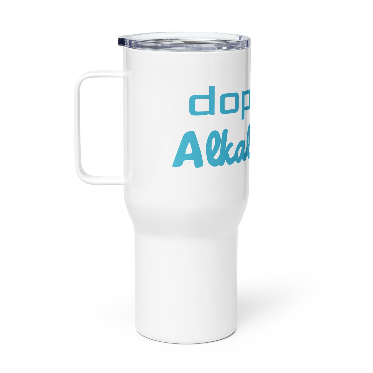 Travel mug with a handle